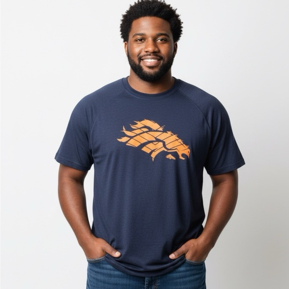 Nfl Team Other - Men’s Denver Broncos T-shirt Sz‎ XXL-Navy blue
